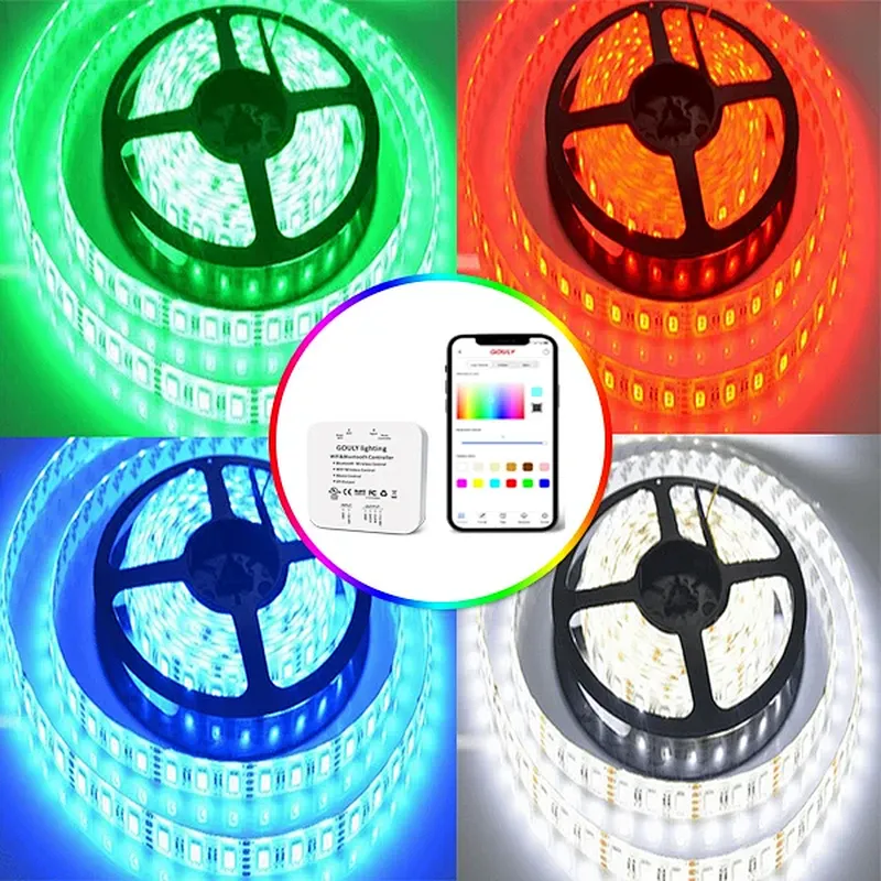 Custom Waterproof IP20 IP65 IP67 Smart RGBW LED Strip Lights